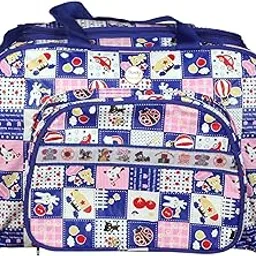 trendy dukaan ™ Multipurpose and Multi Compartment PVC Mother Bag with Holder (Royal Blue)-picture-22