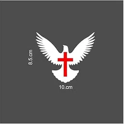 Lord Jesus Pegion Wings Bike Sticker for Bike Water Proof PVC Vinyl Decal Sticker | White & Red Color Standard Size-picture-69