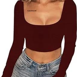 the blazze Women's Cotton Blend Basic Sexy Solid Scoop Neck Slim Fit Full Sleeve Saree Readymade Saree Blouse L1024-picture-41