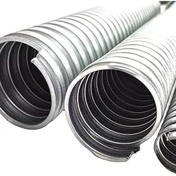 LT Flexible Electrical Conduit Pipe to Safeguard Wires & Cables Silver Galvanized Steel || (25mm 10MTR)-image-0