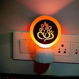 Global Aroma Ganesha Himalayan Rock Salt Crafted Pluggy Lamp for Positive Energy,Ideal for Home Decor-image-2