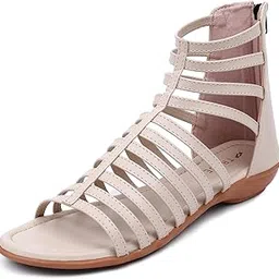 trase Flats Gladiator With Zip Closure For Women Sandals| Gladiator High-Tops Sandals For Women | Stylish & Comfortable | College, Office, Shopping, Outdoor & Beach Wear-picture-26
