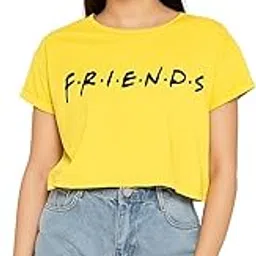 hangout hub Women Crop Top T-Shirts |Friends|Best Friends Forever Printed Tshirts| Double Weaved|Shrink Free Tees | Casual T Shirt for Woman Ladies Girls|Round Neck|Pack of 1-picture-31