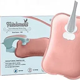 Heating Bag Electric, Heating Pad-Heat Pouch Hot Water Bottle Bag, Dual Insulation Silicon Hot Water Bag 6 Layers Heating Pad With For Pain Relief (KING), Pink-image-62