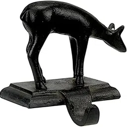 Hind Decor Black Aluminum Deer Stocking Holder – Elegant Christmas Decor-image-10