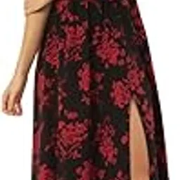 berrylush Women Solid V-Neck Sleeveless Front & Back Cutout Tie-Up Thigh-High Slit Twisted A-Line Maxi Dress-picture-24