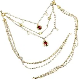fulaida Ancient Style Pearl Water Drop Waist Chain for Women, Multi-Layer Tassel Ethnic Accessory-picture-16