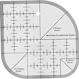 CLUB BOLLYWOOD® Curved Corner Cutter Ruler Pattern Maker DIY Craft Precise Scale Sewing Tool 204mmx204mmx2mm | Sewing | Quilting |Crafts |1 Quilting Ruler-picture-52