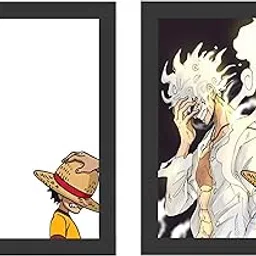 Nuvue Store Luffy - 2 - Gear 5 One Piece Anime Light Painting Frame | USB | 5 x 7 inchs-picture-14