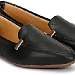 Women's Classic Quilted Loafers, Cream Flat Bellies with Comfort Sole-picture-41