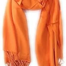 kosweem 3D Plain Fashionable Winter Wear Thin Scarf/Stole/Shawl For Baby Girls Womens(Orange)-picture-24
