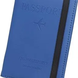 lyla Passport Holder RFID Blocking Travel Wallet for Traveling Business Men Women Blue-picture-43
