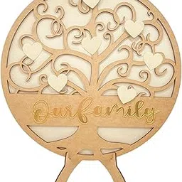 LOOM TREE® Wedding Guest Book with 30 Hearts Hearts Frame for Reception Decorations Our Family | Wedding Supplies | Guest Books & Pens-image-9