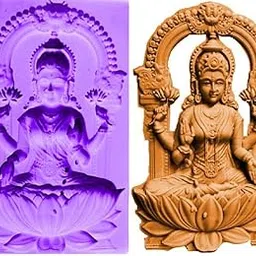 DLML Lakshmi Statue Silicone Mould, Hindu Goddess Design, 16 cm x 10 cm, Religious Craft Making-picture-35