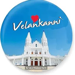 PEACOCKRIDE Love Velankanni I Our Lady of Velankanni Church I Tamil Nadu Series I Souvenir l Travel I Fridge Magnet (Multicolor, 75mm)-image-3