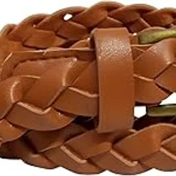 Jainsons Women Braided Hand Made Casual PU Leather Belt, Brown-image-41