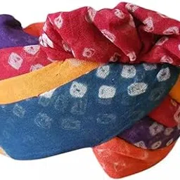Men Hat Top Safa Indian Handmade Cotton Blend Turban Pagri Rajasthani Pag 6 7/8 (21.5") Small Multi-Color-picture-52