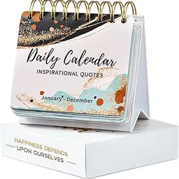 Motivational Calendar - Daily Flip Calendar with Inspirational Quotes, 5.5" x 4.8", Undated Desk Perpetual Calendar, Inspirational Gifts & Office Decor for Women, Men-picture-51