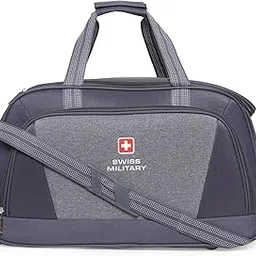 swiss military Trinity Soft Top Grey Polyester Duffle Trolley Bag with & Body Coloured 360 Degree Rotatable 8-Wheels, 28 Inch-picture-34