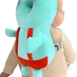 PBRJ Baby Head Protector Cushion with Adjustable Straps, Bee-Shaped Plush Soft Baby Safety Helmet for Crawling & Walking, Lightweight Back Protection for Toddlers (SEA Green-Orange)-image-87