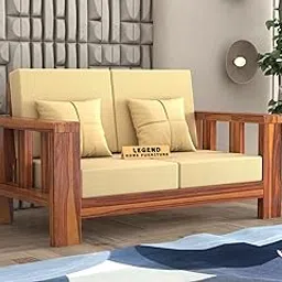 LEGEND HOME FURNITURE Sheesham Wooden 2 Seater Sofa for Living Room | Solid Wood Sofa | Rosewood Sofa Set for Home & Office | Lounge (B-Natural, 2 Seater)-picture-40