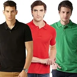 galatea Men's Regular Fit Cotton Blend Polo T-Shirt(Multicolor)-picture-30
