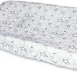 Softest Cotton Muslin Changing Pad Cover, Sterling Starshine image 1