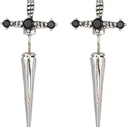 dcfywl731 Dagger Earrings for Women Vintage Sword Studs Punk Gothic Cross Knife Dagger Earrings for Girls Boys-picture-20