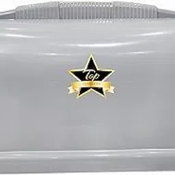 TOP Sewing Machine Cover, Plastic, Heavy Duty, Water Repellent, Grey, Single Sewing Machines-image-19