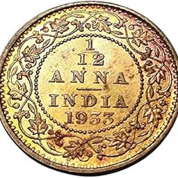 ARANYAK HOBBY™ British India 1933 1/12 Anna King George V Copper Coin-picture-10