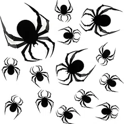 Fancydresswale Halloween 3D Spider Stickers for Kids | Scary Plastic Insect Toy Stickers for Halloween Decorations, Pranks & Party Favors | Realistic Creepy Crawly Look (24 Spider) image 1