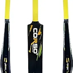 CORSO SPORTS & FITNESS Plastic Bat, Plastic Cricket Bat Hard Plastic, Double Blade Plastic Bat for Tennis and Wind Ball, Full Size Cricket Bat (Size 8)-image-0