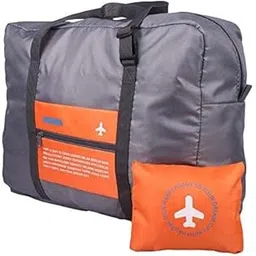 Portable Waterproof Foldable Travel Luggage Bag Multifunctional Shoulder Sport Handbags Duffle Beg Water Resistant Bag Pouch Cloth Storage Organizer Flight Bag for Men & Women (Orange)-image-29