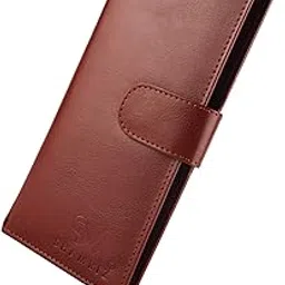 shamriz Men & Women Genuine Leather Wallet with RFID Credit Card Holder Slim Credit Card Holder (Tan)-picture-15