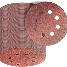 Inditrust New Round Sandpaper 8-Hole Hook & Loop Sanding Disc 5 inch for Orbital Circular Sander 125mm (Combo 40 Pcs (60,80,100,120-10), 1)-image-3