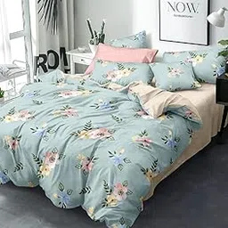 Linemates™ Soft Glace Cotton Single Size Duvet Cover II Razai Cover II Quilt Cover for Single Bed Size with Zipper (Dohars) 60x90 inch- Multicolor-picture-25