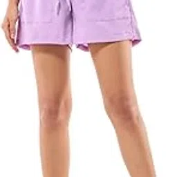 bewakoof Women's Solid Regular Fit Lycra Blend Shorts-picture-40