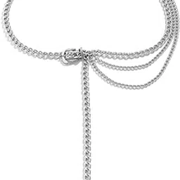 shining diva fashion Belts for Women and Girls Stylish Kamarbandh Kamar Chain Waist Belt for Dresses Jeans Saree (rrsd16731kb)(Silver)-picture-33