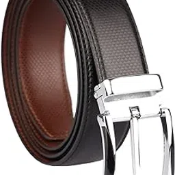 Premium Boy's Casual & Formal PU Leather Black Belt # Free Size Length upto 46 inch-image-0