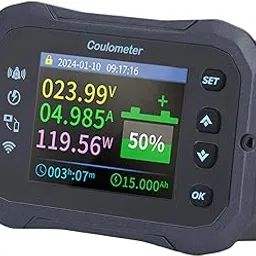 Battery Monitor with Bypass Coulometer, Wi Fi Battery Tester, Battery Capacity, Voltage Monitor, Gauge Indicator 10-100V 0-50A-picture-23