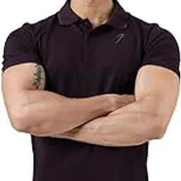 fuaark Men's Solid Polo Slim Fit Sports and Gym T-Shirt-picture-33