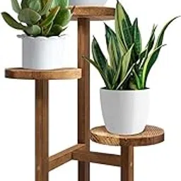 THE DECOR WOODS 3 Tier Plant Stand, Tall Wood Plant Shelf Holder for Indoor Plants |Wooden Shelf Rack Display Plant Stand Holder for Corner Living Room Balcony & Garden-picture-32