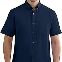 the formal club Men's Breeze Linen Half Sleeve Smart Fit Shirt-picture-44