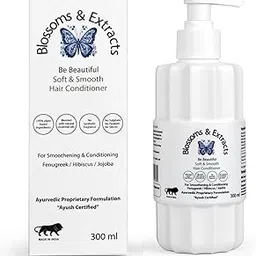 Blossoms & Extracts | Soft & Smooth Ayurvedic Hair Conditioner | Aloe Vera, Bhringraj & Wheat Extracts | Deep Nourishment & Silky Shine | For Frizzy & Dry Hair-picture-48