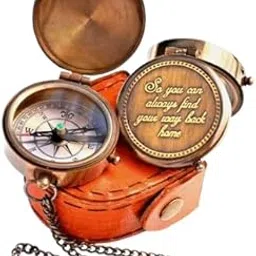 ' So You Can Always Find Your Way Back Home'' Engraved Compass with Leather Case, Romantic Gift Ideas for Him/Her - Gift for Women, for Men-picture-12