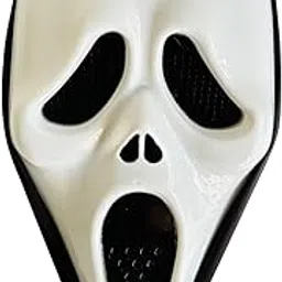 PartyToko Scary Mask skull Ghost Scary Terror Scream Masquerade Party Cosplay Costume black and white (1 Pcs)-picture-22