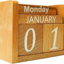 Steam Beech Wood Stylish Rolling Table Calendar Personalized Office/Study Desk Supplies Accessory for IAS, Advocate, Office & Corporate Gifts-picture-21