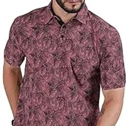 fanideaz Mens Half Sleeve Cotton Floral Printed Branded Polo T-Shirt for Mens || Polo T Shirt for Men || Stylish Tshirt for Men-picture-34