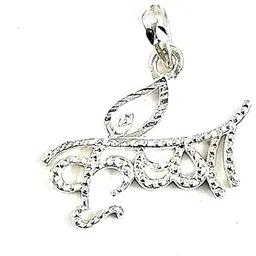 SWARN JEWELS 925 Sterling Silver Krishna Name Pendant (Only Pendant) | Gifts for Girls | With Certificate of Authenticity (Krishna)-image-3