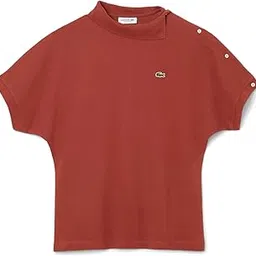 lacoste Asymmetric Draped Pique Polo Shirt image 1